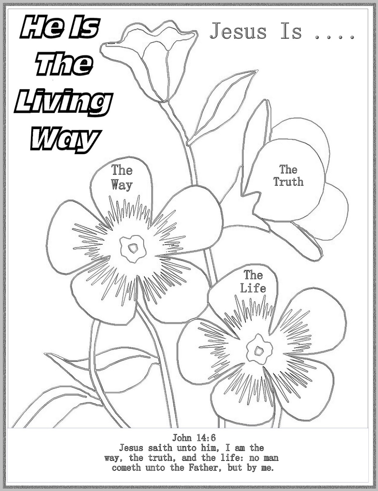 Bible Verse Coloring Pages John 14 6 Coloring Pages